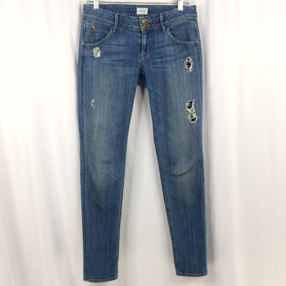 Hudson 26 Collin Skinny Ripped Pants Stretch Slim Jeans‎